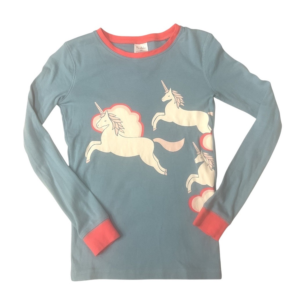 Mini Boden Kids Unicorn Pajama Top Size 10Y 140cm Long Sleeve Sleepwear‎ Tee